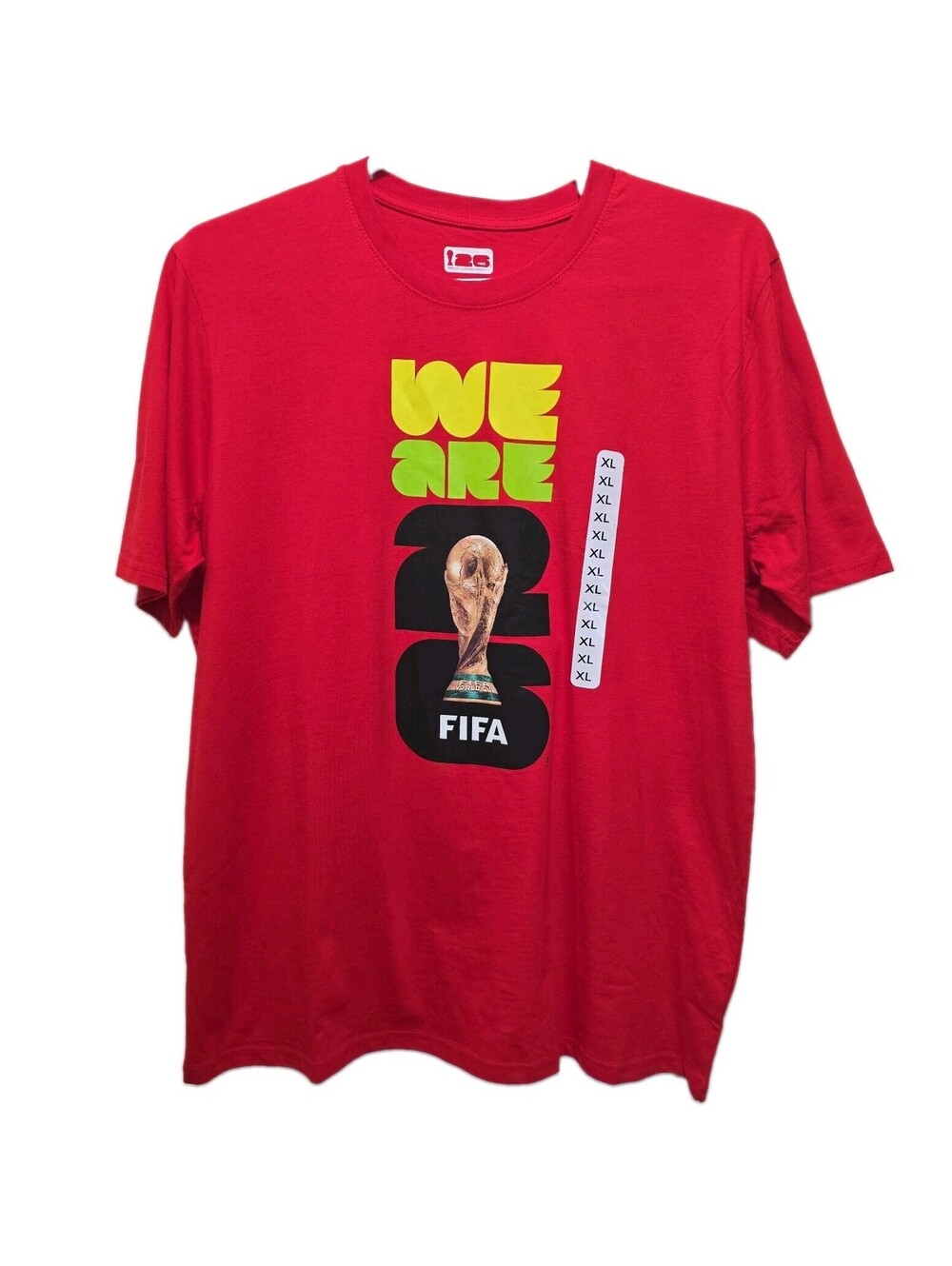 FIFA World Cup 2026 Authentic World Cup T-Shirt Mens Red Size XL